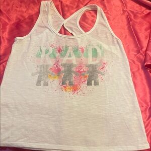 Radzoli White Tank Top with Multicolor Graphic